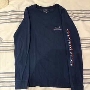 Vineyard Vines Blue Long Sleeve Tee Casual Comfort